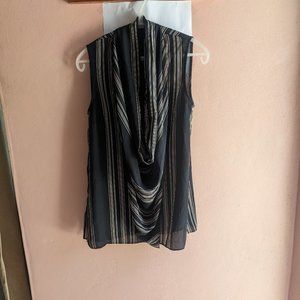 Bcbgmaxazria Stripe Drape Front Blouse